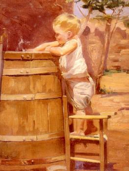 貝尼托 雷沃列多 科雷亞 A Boy At A Water Barrel